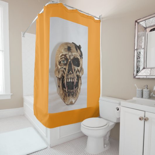 Skull mit Skorpion Duschvorhang (Beispiel)