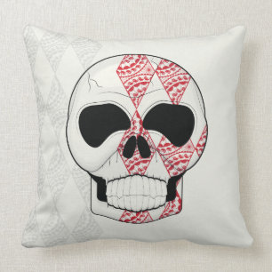 Skull mit Spitzen Diamanten Kunst mit Muster Kissen