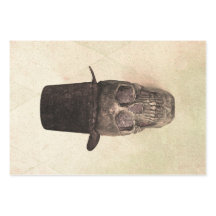 Skull mit Top Hut Gothic Vintag Beige Textur