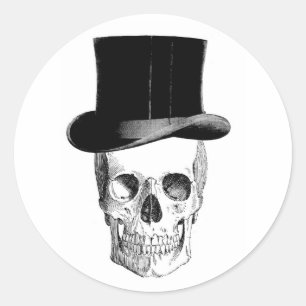 Skull mit Tophat Sticker