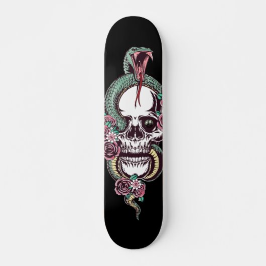 Skull mit Viper Skateboard (Vorne)