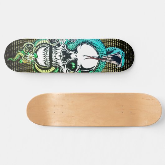 Skull mit Viper Skateboard (Horizontal)