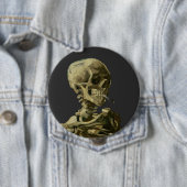 Skull mit Zigarette von Van Gogh Button (Beispiel)