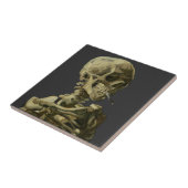 Skull mit Zigarette von Van Gogh Fliese (Seite)