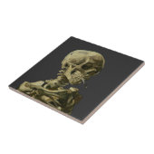 Skull mit Zigarette von Van Gogh Fliese (Seite)
