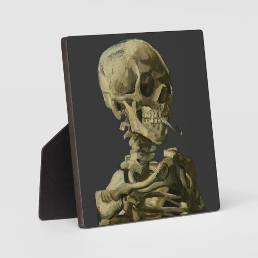 Skull mit Zigarette von Van Gogh Fotoplatte (Vorderseite)