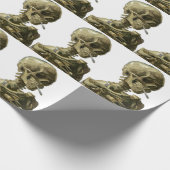 Skull mit Zigarette von Van Gogh Geschenkpapier (Ecke)