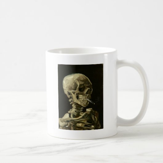 Skull mit Zigarette von Van Gogh Kaffeetasse (Rechts)