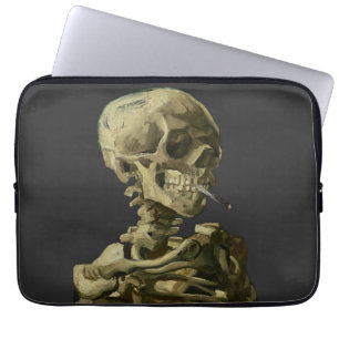 Skull mit Zigarette von Van Gogh Laptopschutzhülle