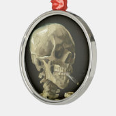 Skull mit Zigarette von Van Gogh Ornament Aus Metall (Links)