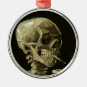 Skull mit Zigarette von Van Gogh Ornament Aus Metall (Vorne)