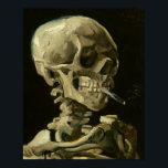 Skull mit Zigarette von Van Gogh Poster<br><div class="desc">Van Gogh's expressionistische Gemälde: Skull mit brennender Leinwand der Zigarette</div>