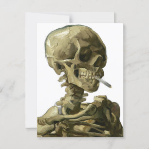 Skull mit Zigarette von Van Gogh Postkarte