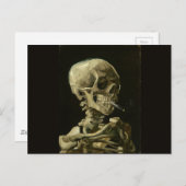 Skull mit Zigarette von Van Gogh Postkarte (Vorne/Hinten)