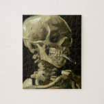 Skull mit Zigarette von Van Gogh Puzzle<br><div class="desc">Van Gogh's expressionistische Gemälde: Skull mit brennender Leinwand der Zigarette</div>