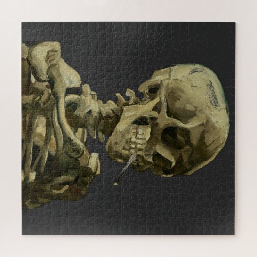 Skull mit Zigarette von Van Gogh Puzzle (Horizontal)