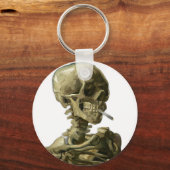 Skull mit Zigarette von Van Gogh Schlüsselanhänger (Vorderseite)