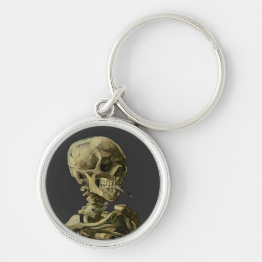 Skull mit Zigarette von Van Gogh Schlüsselanhänger (Vorne)