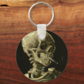 Skull mit Zigarette von Van Gogh Schlüsselanhänger (Vorderseite)