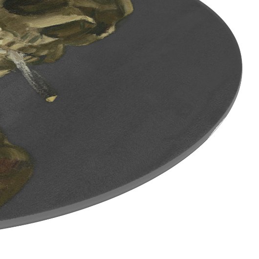 Skull mit Zigarette von Van Gogh Schneidebrett (Ecke)