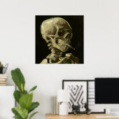 Skull mit Zigarette von Van Gogh Square Poster (Heimbüro)