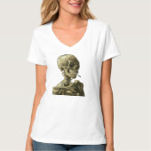 Skull mit Zigarette von Van Gogh T-Shirt (Vorderseite)
