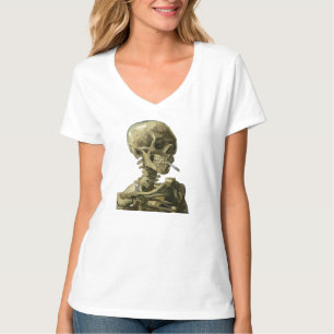 Skull mit Zigarette von Van Gogh T-Shirt