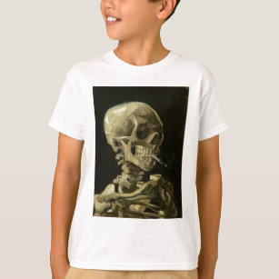 Skull mit Zigarette von Van Gogh T-Shirt