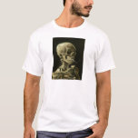 Skull mit Zigarette von Van Gogh T-Shirt<br><div class="desc">Van Gogh's expressionistische Gemälde: Skull mit brennender Leinwand der Zigarette</div>