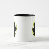 Skull Money Flame Death Biker Style Black Yellow Tasse (Zentrum)