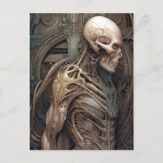 Skull Monster Gothic Horror Art Postkarte (Vorderseite)