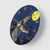 Skull Monster Runde Wanduhr (Winkel)