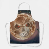 Skull Moon Halloween Schürze (Vorderseite)