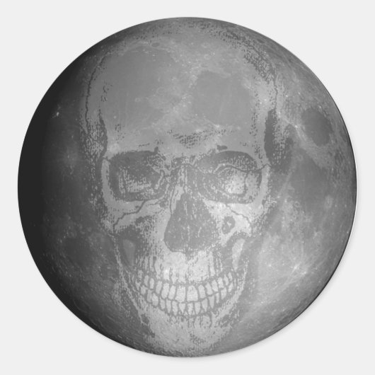 Skull Moon Sticker (Vorderseite)