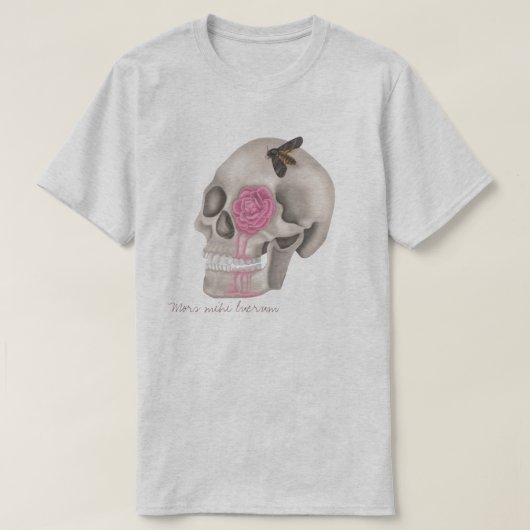 Skull-Mors mihi lucrum T-Shirt (Design vorne)