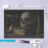 Skull Mortality Time Book Gothic Decoupage Seidenpapier (Handwerk)