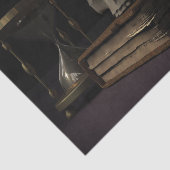 Skull Mortality Time Book Gothic Decoupage Seidenpapier (Ausschnitt)