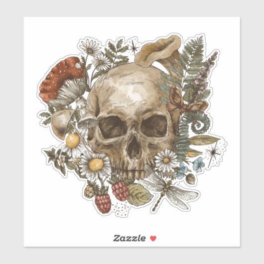 Skull Moth Aufkleber (Blatt)