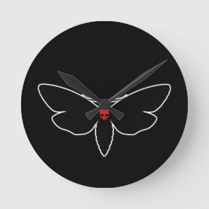 Skull Moths Skull Moth Death Moth - Entomologie Runde Wanduhr