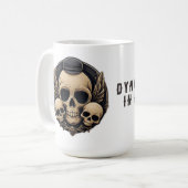 Skull-Motif in einer monochromen Palette Kaffeetasse (Vorderseite Links)