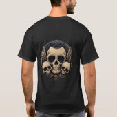 Skull-Motif in einer monochromen Palette T-Shirt (Rückseite)