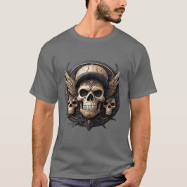 Skull-Motif in einer monochromen Palette T-Shirt