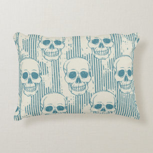 Skull Motif: Nahtlose Freehand Muster Dekokissen