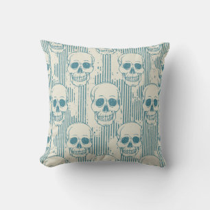 Skull Motif: Nahtlose Freehand Muster Kissen