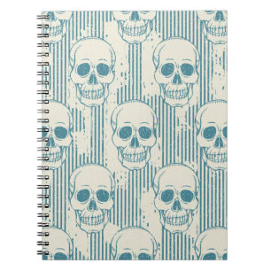 Skull Motif: Nahtlose Freehand Muster Notizblock