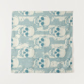 Skull Motif: Nahtlose Freehand Muster Wandteppich (Vorderseite (Horizontal))