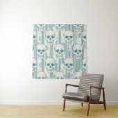 Skull Motif: Nahtlose Freehand Muster Wandteppich (Beispiel)