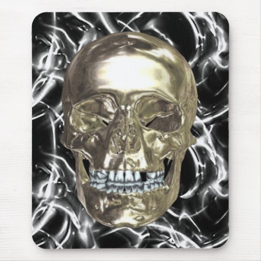 Skull-Mouse-Pad mit elektrischer Chrome Mousepad (Vorne)