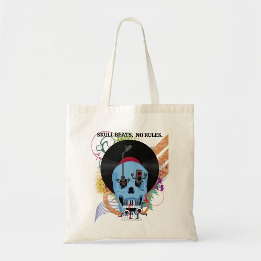 Skull Music Grunge Spritzer Tragetasche (Vorne)
