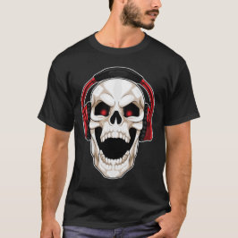 Skull Musician Headphone Music T-Shirt